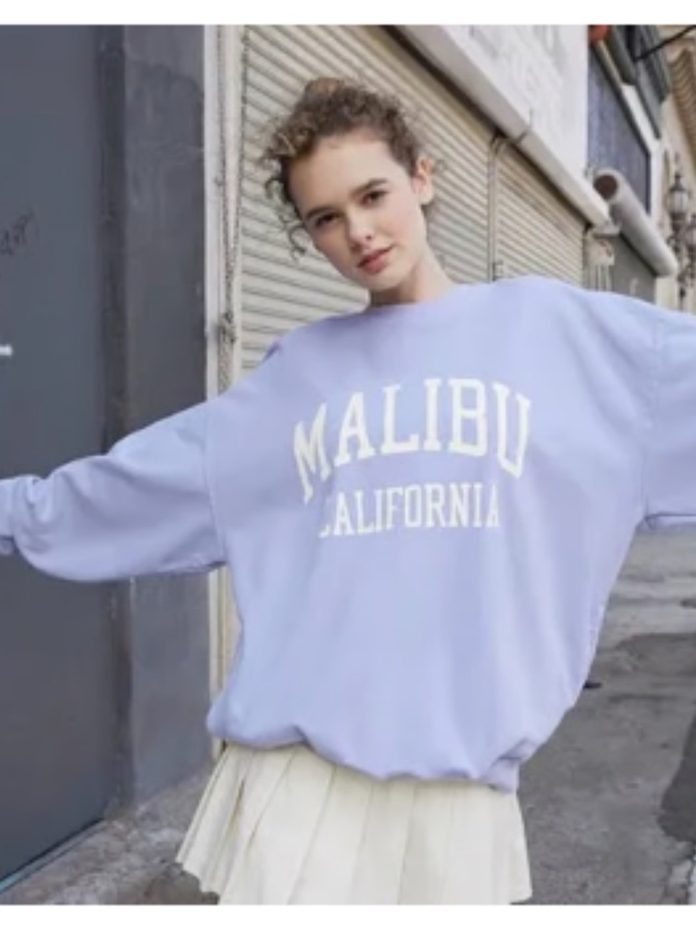 Brandy Melville Malibu California Oversized Crewneck